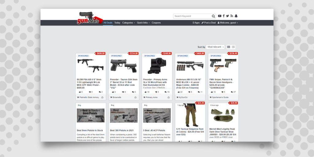 gun deals website