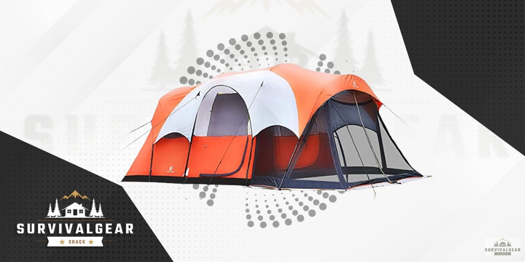 ALPHA CAMP 6-Person Family Tent with Screen Room