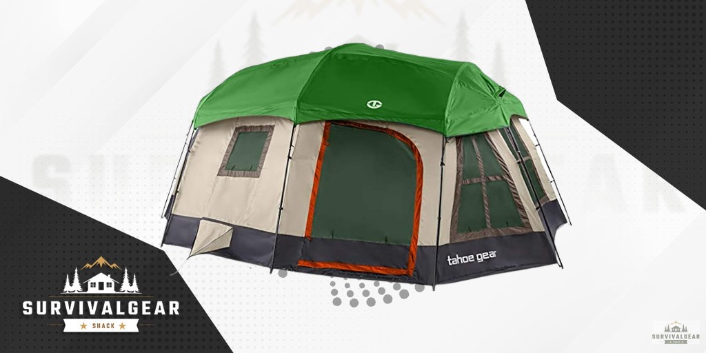 Tahoe Gear Ozark 3-Season 16-Person Large Family Cabin Tent
